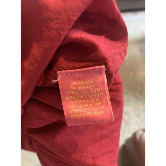 April Cornell Cap Sleeve Red Floral Midi Cotton Tie Back Dress with Pockets, XL - Picture 3 of 6